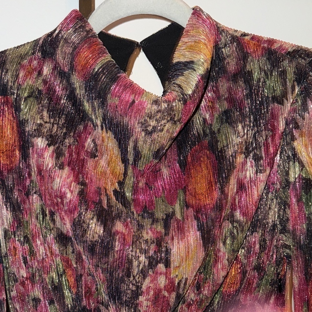 Lavender Brown Multicolor Long Sleeve Dress - Picture 4 of 16